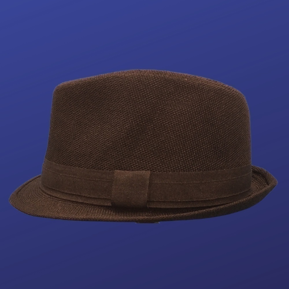 Vintage STONE Women’s FEDORA 100% Polyester Hat, BLACK/BLACK, Size L/XL, NWOT